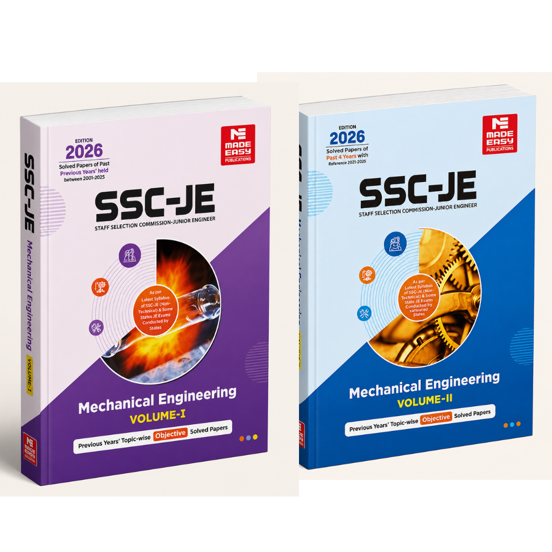 SSC-JE: Mechanical Engineering 2026- Previous Year Objective Solved Paper-1 Volume-1,2