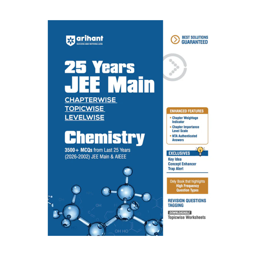 25 Years JEE Main Chemistry – 3500+ Chapterwise & Topicwise MCQs (2026–2002) | Arihant