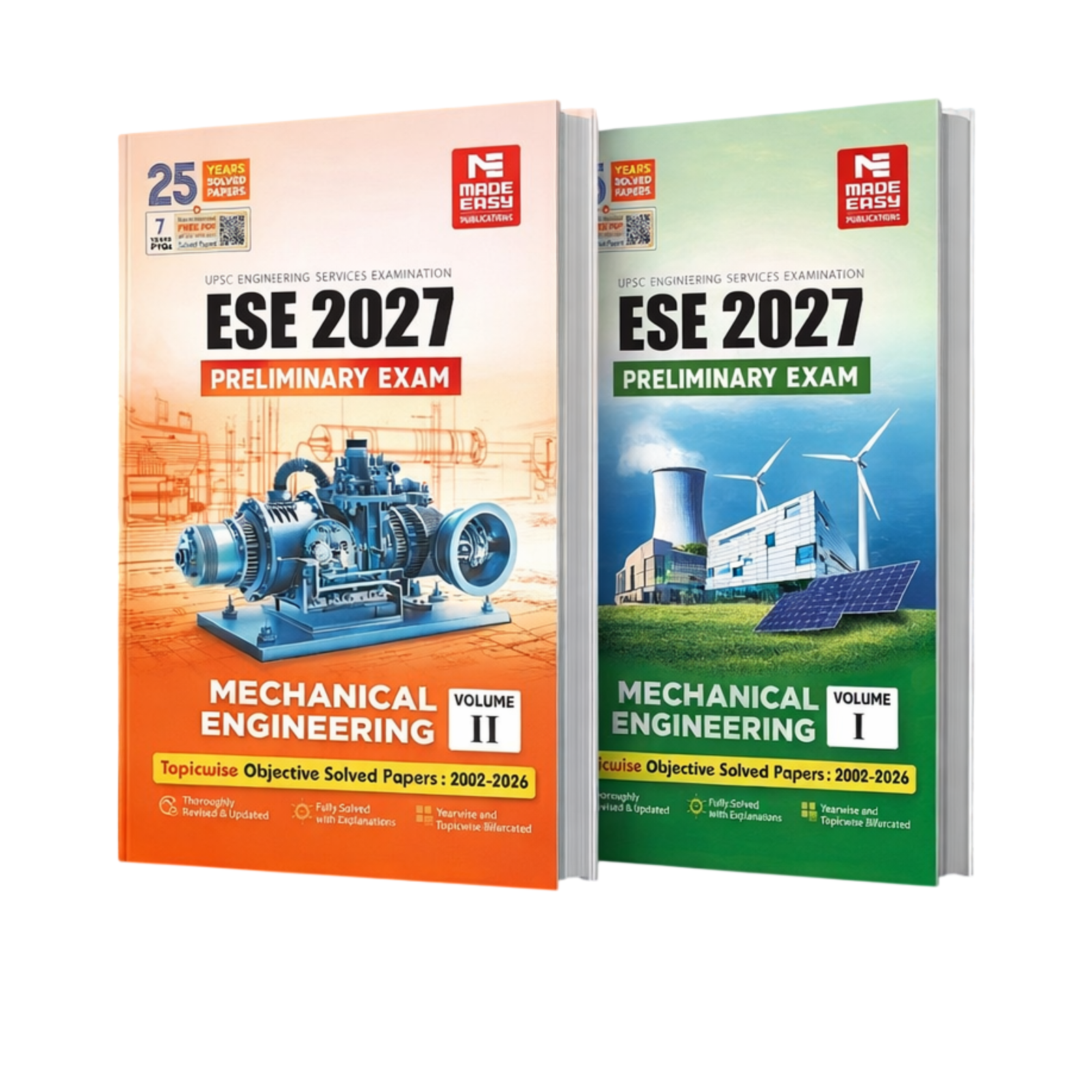 ESE 2027: Preliminary Exam: Mechanical Engineering Objective Solved Paper Vol-1 Vol -2 Made Easy