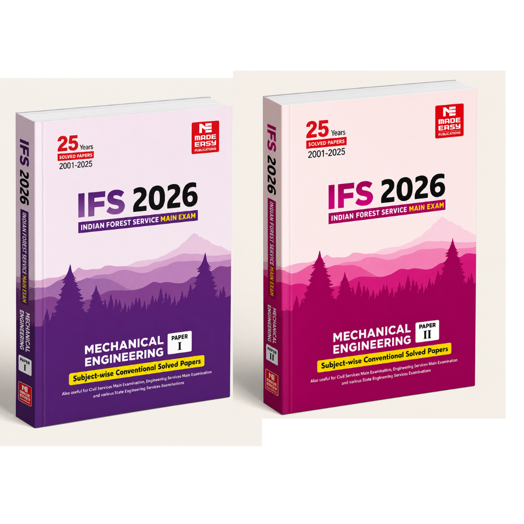 IFS Mains 2026: Mechanical Engineering Subject wise Conventional Solved Paper-1, Paper-2