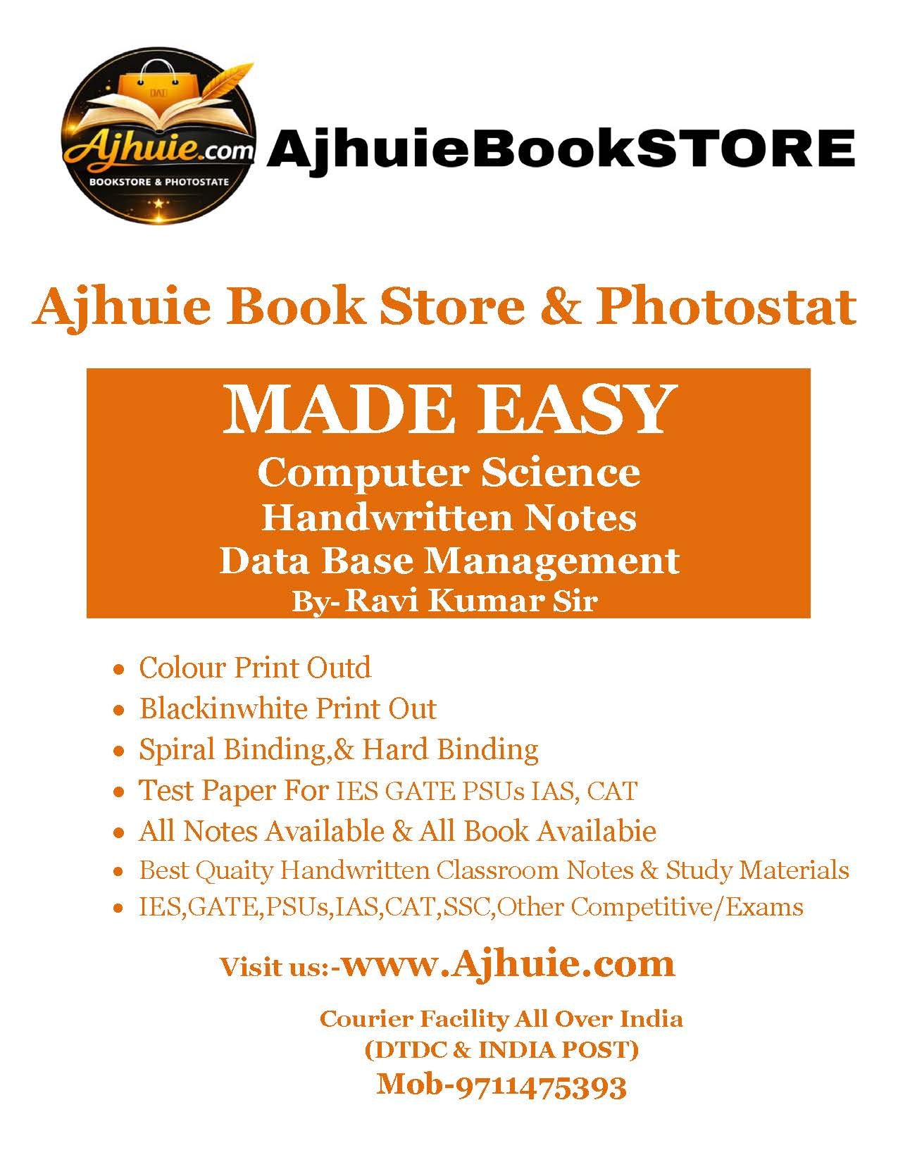 Base Management System  Ravi Kumar Sir Computer Science Made Easy