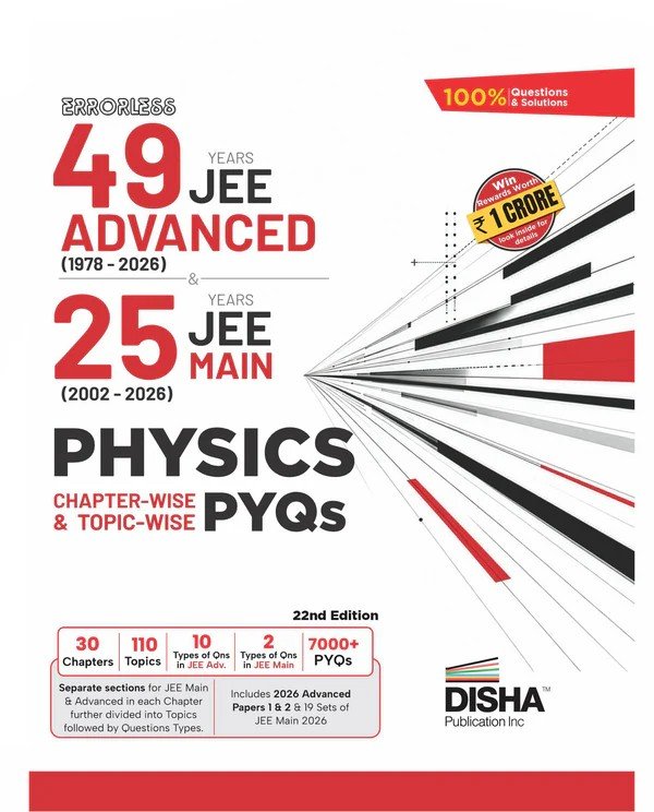 Disha Errorless 49 Years JEE Advanced (1978 - 2026) & 25 Year JEE Main (2002 - 2026) MATHEMATICS Chapter-wise & Topic-wise PYQs Book 22nd Edition | Solved Papers Question Bank in NCERT Flow | JEE 2026