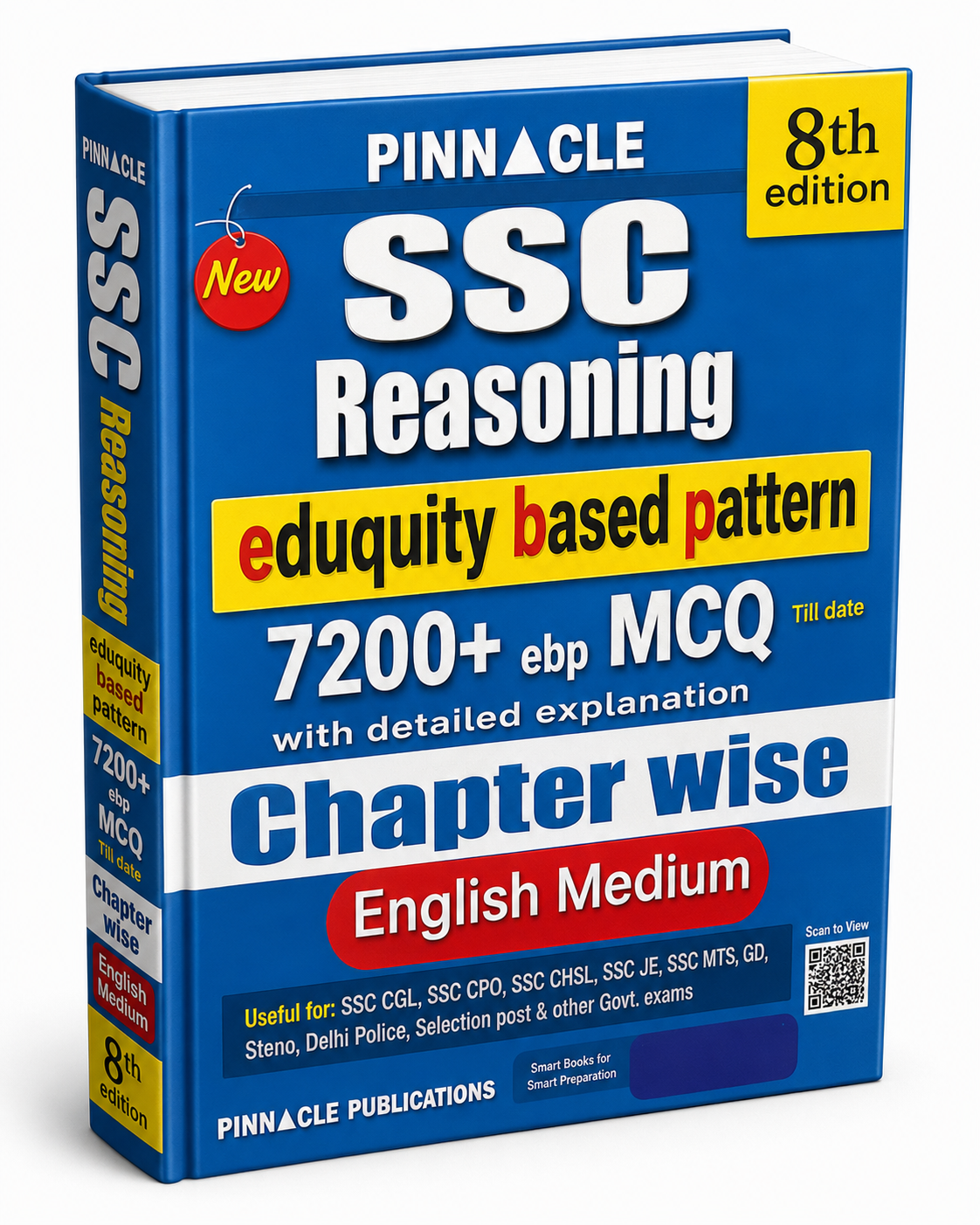 SSC Reasoning 7200+ ebp MCQs (English Medium) –8th Edition | Updated Till May 2026 Eduquity Based Pattern  Chapterwise Detailed Practice Book for CGL, CHSL & Other SSC Exams